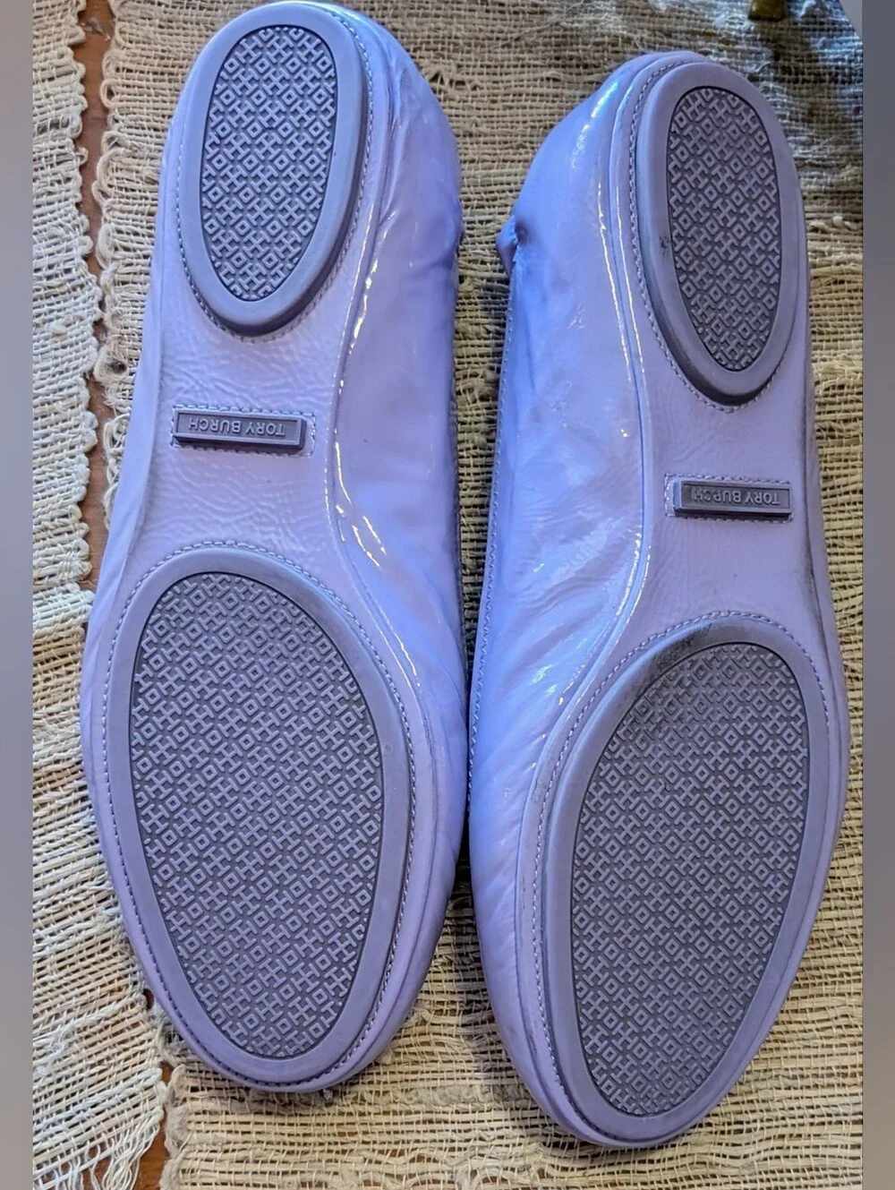 Tory Burch • Minnie Travel Ballet Flats in Lavender Cloud , size 11